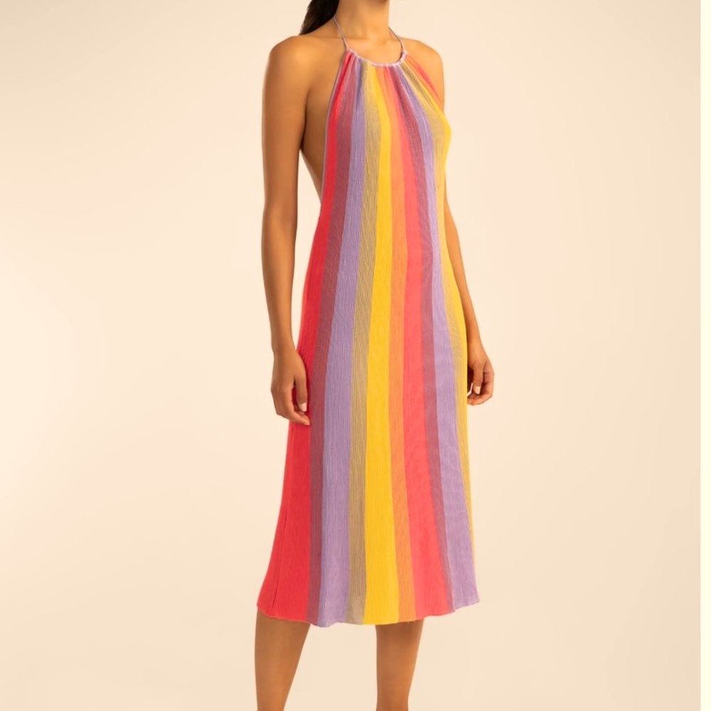 Shoshanna Halter Knit Open Back Dress Cover Up S  $278